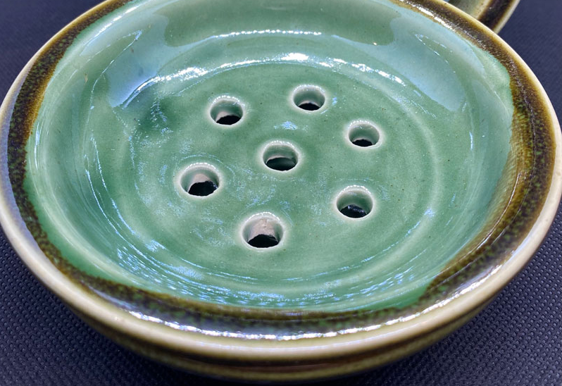 handmade pottery soap dish, BC accessories