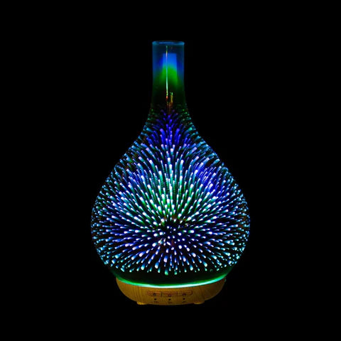 essential oil diffuser glass blue