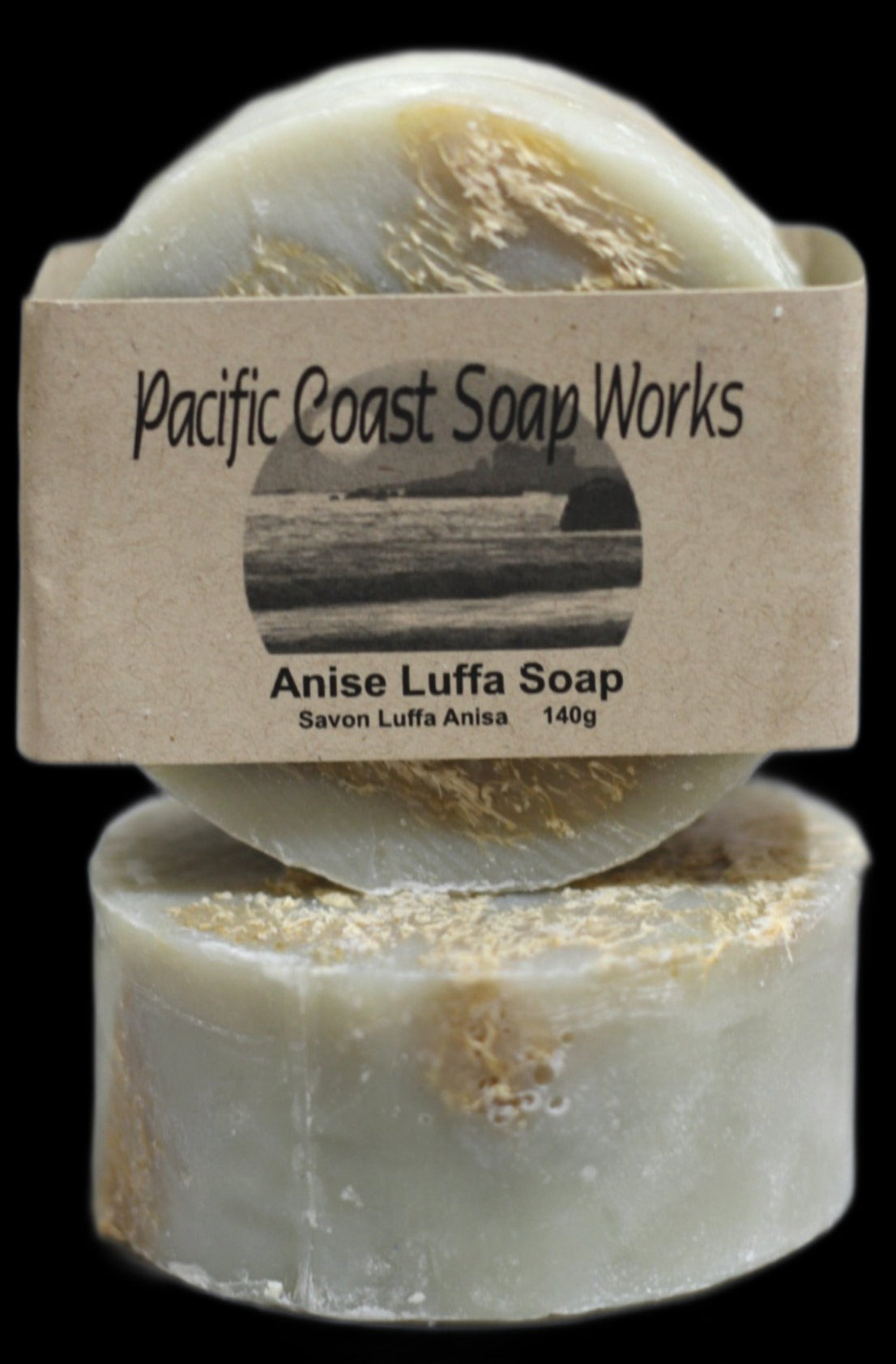 anise luffa soap bar. black licorice soap. luffa soap bar. luffa body scrub soap. natural luffa soap. natural soap companies. soap works.