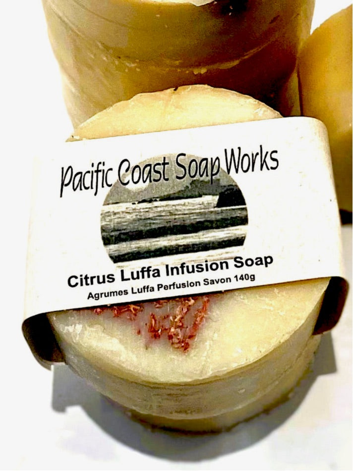 luffa loofa lemon grapefruit lime scrub bar soap